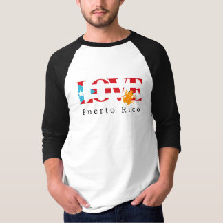 Love Puerto Rico 3/4 Sleeve Baseball Raglan Shirt