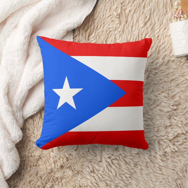 Love Puerto Rico & Puerto Rican flag / home Throw Pillow (Blanket)