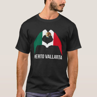 Love Puerto Vallarta Mexico Vacation Mexico Flag 2 T-Shirt