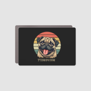 Love Pug Forever – Cute Pug Lover Design Car Magnet