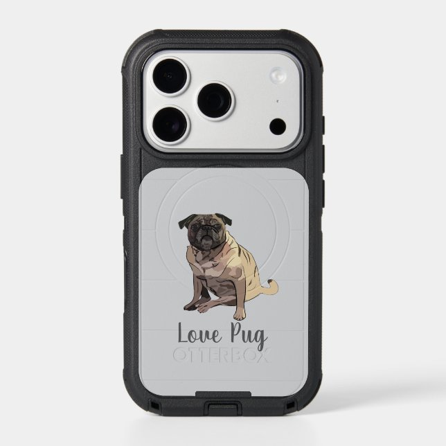 Love Pug Otterbox iPhone Case (Back)