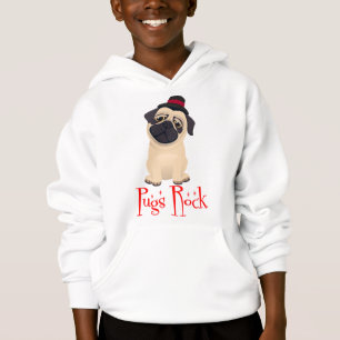 Love Pug Puppy Dog Cartoon Girls / Boys Hoodie