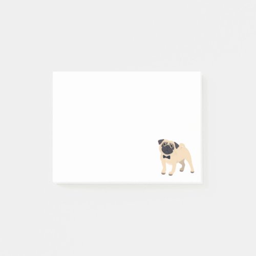 Love Pug Puppy Dog Cartoon Post IT Sticky Notes