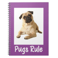 Love Pug Puppy Dog Purple Notebook / Journal