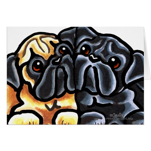 Love Pugs Cards (Front Horizontal)
