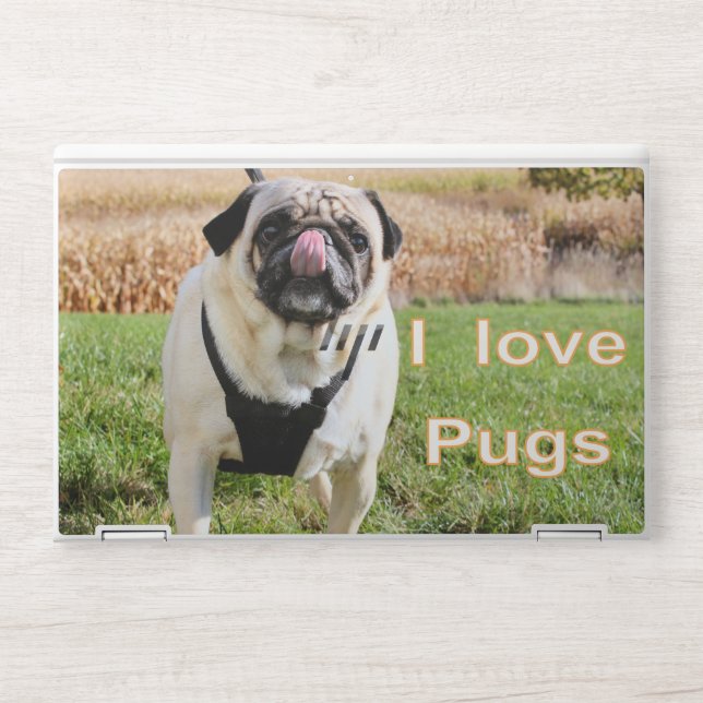 Love pugs HP laptop skin (Front)