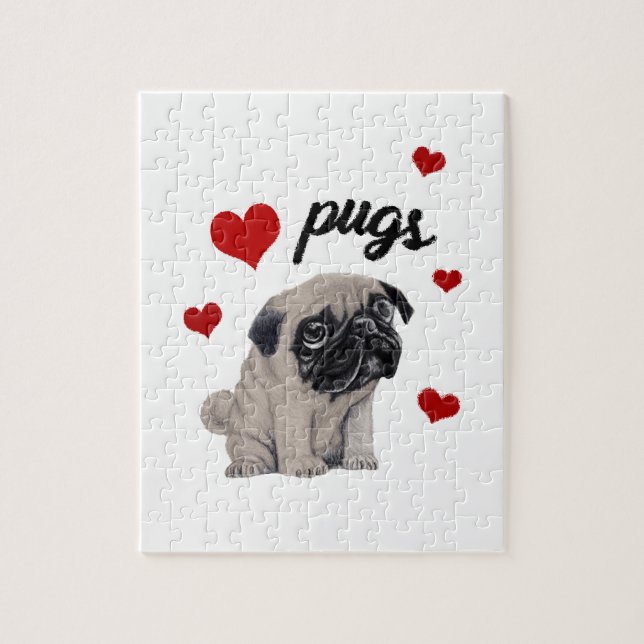Love pugs jigsaw puzzle (Vertical)