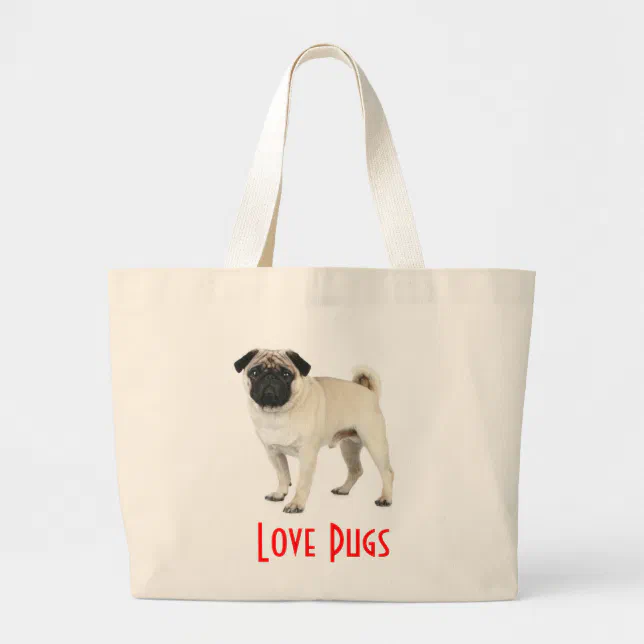 SZERE 200-BXCB Canvas Tote Bag - Pug Dog Design, 100% Polyester