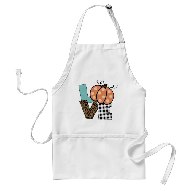 Love Pumpkin Adult Apron (Front)