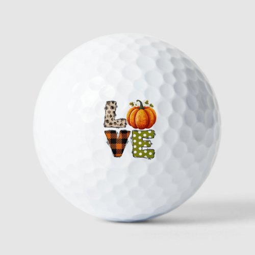 LOVE _ Pumpkin and Fall Season Golf Balls