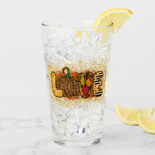 Love Pumpkin Autumn Customize Glass