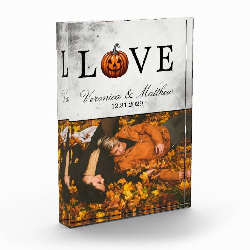 Love Pumpkin Photo Block