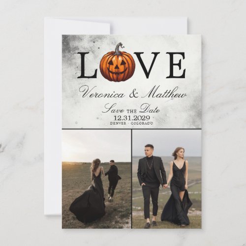 Love Pumpkin Save The Date Card