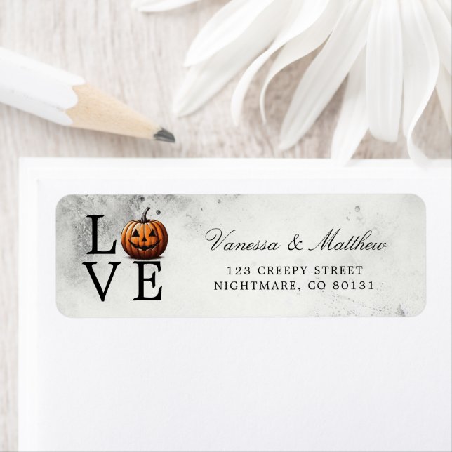 Love Pumpkin Wedding Label (Insitu)