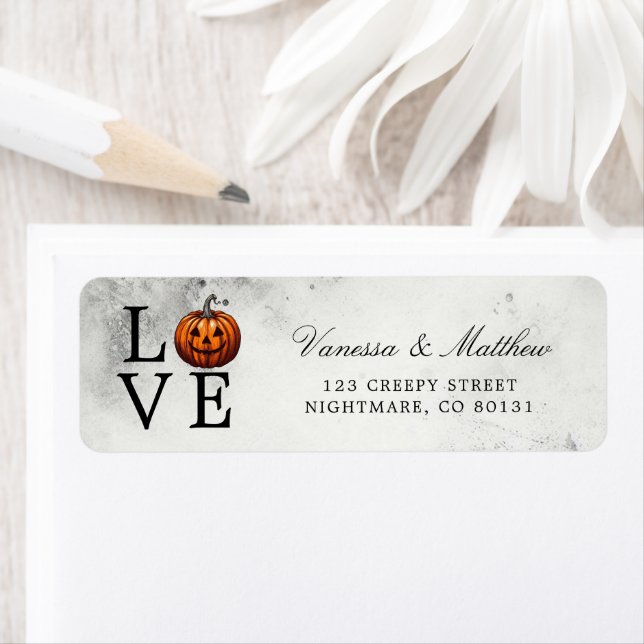 Love Pumpkin Wedding Label (Insitu)