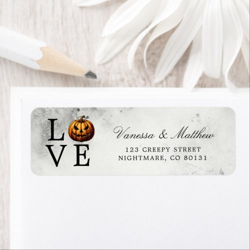 Love Pumpkin Wedding Label