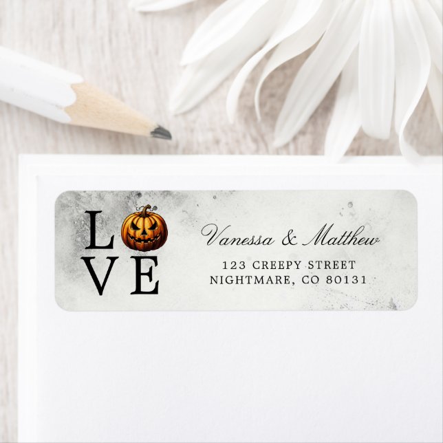 Love Pumpkin Wedding Label (Insitu)