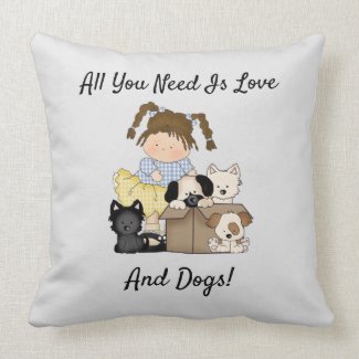 Dog Family Fun Personalized Pillows
