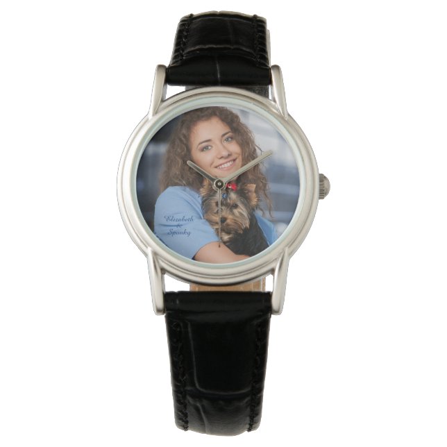  Love Puppy Dog Pet Animal Photo Personalize  Watch (Front)