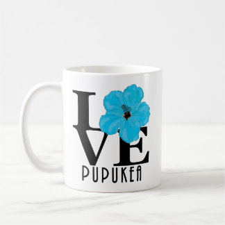 LOVE Pupukea Blue Hibiscus 11oz Coffee Mug
