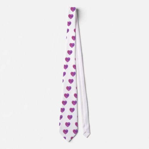 love purple heart tie