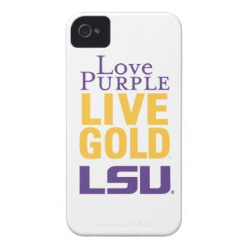 Love Purple Live Gold Lsu Logo Iphone 4 Cover by lsutigers at Zazzle