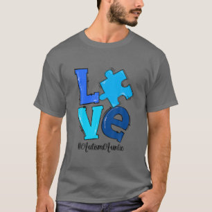 LOVE Puzzle Piece Autism Auntie Autism Awareness T-Shirt