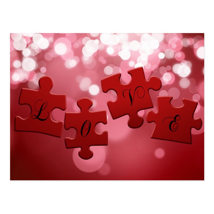 Love Puzzle Postcard Zazzle