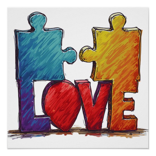 love puzzle poster (Front)