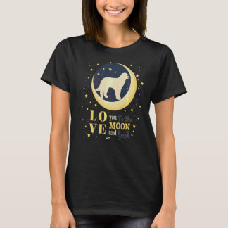 Love Pyrenean Shepherd Dog To The Moon T-Shirt