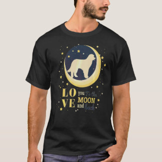 Love Pyrenean Shepherd Dog To The Moon T-Shirt
