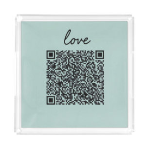 Love QR Code  Acrylic Tray
