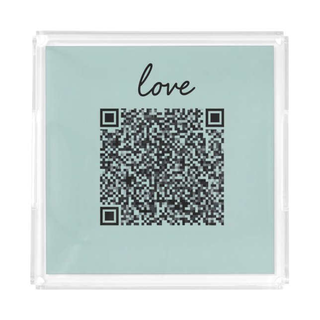 Love QR Code  Acrylic Tray (Front)