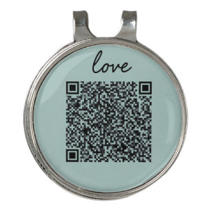 Love QR Code  Golf Hat Clip