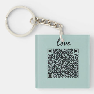 Love QR Code Keychain