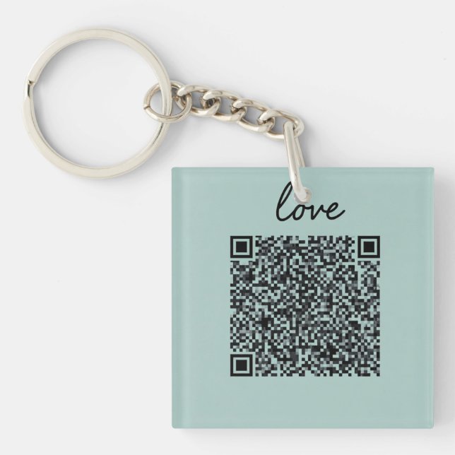 Love QR Code  Keychain (Front)