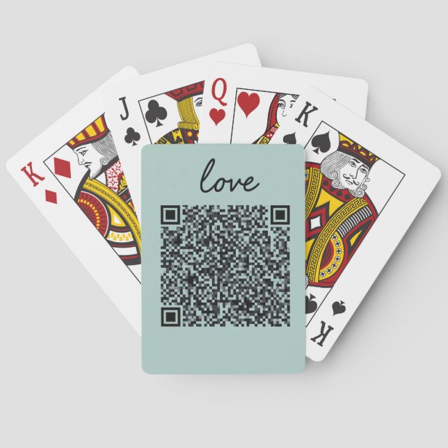 Love QR Code  Poker Cards (Back)