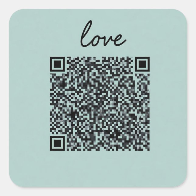 Love QR Code  Square Sticker (Front)