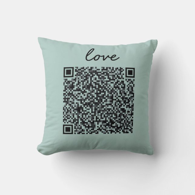 Love QR Code  Throw Pillow (Front)