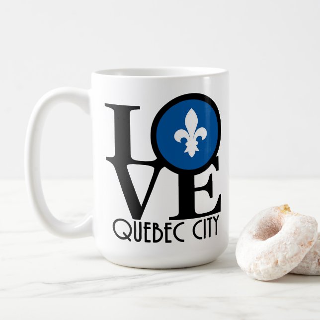 LOVE Quebec City 15oz Coffee Mug (With Donut)
