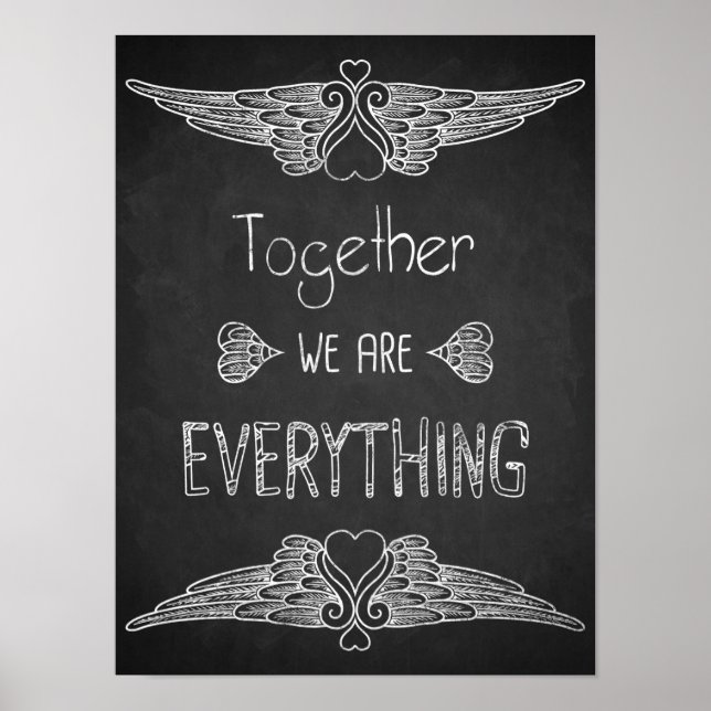 Love quote art chalkboard art print (Front)