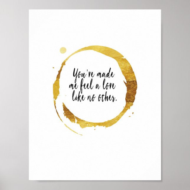 Love Quote Coffee Stain Wall Art (Front)