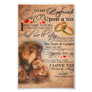 Love Quote For Boyfriend, Boyfriend Birthday Gift Photo Print