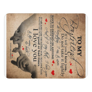Love Quote For Boyfriend Cute Home Decor Door Sign