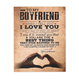 Love Quote For Boyfriend, Husband Love Birthday Metal Print