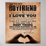 Love Quote For Boyfriend, Husband Love Birthday Poster<br><div class="desc">Love Quote For Boyfriend,  Husband Love Birthday</div>