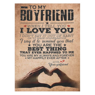 Love Quote For Boyfriend, Husband Love Birthday Tablecloth