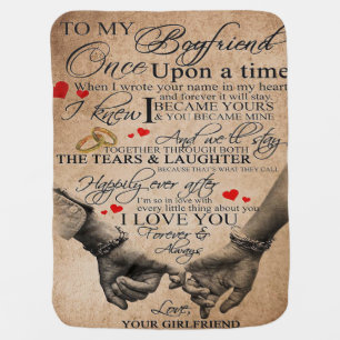 Love Quote For Boyfriend Lovely Quotes Gift Baby Blanket