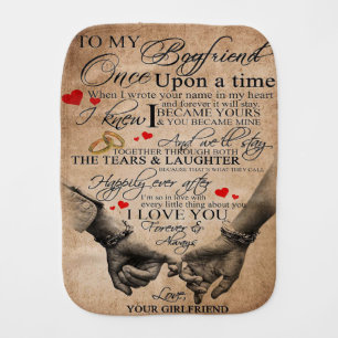 Love Quote For Boyfriend Lovely Quotes Gift Baby Burp Cloth