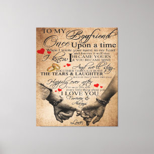Love Quote For Boyfriend Lovely Quotes Gift Canvas Print